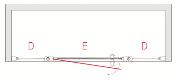 full height easy access alcove shower doors. Split screen barn doors with 2 fixed panels inline